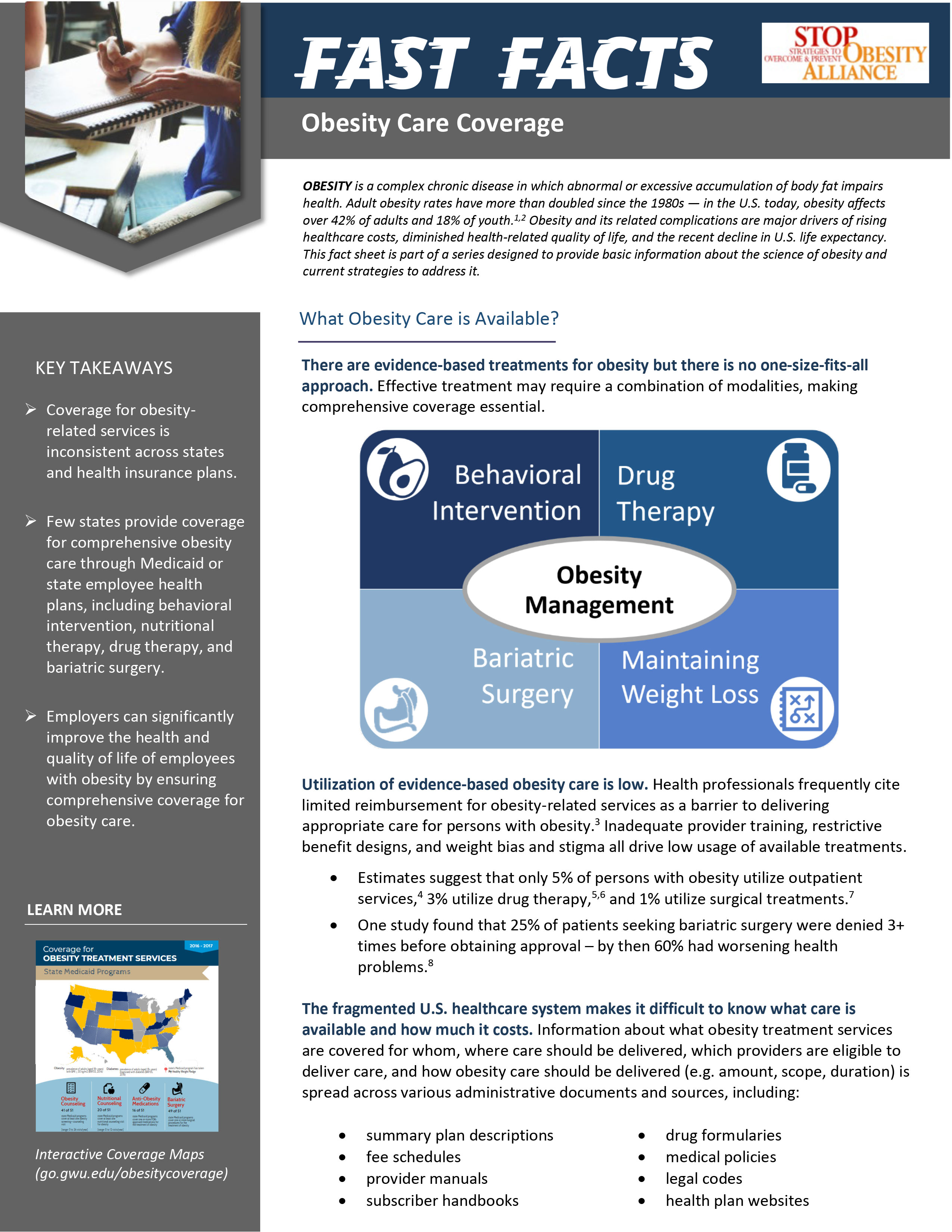 Fast Facts – Obesity Care Coverage page 1