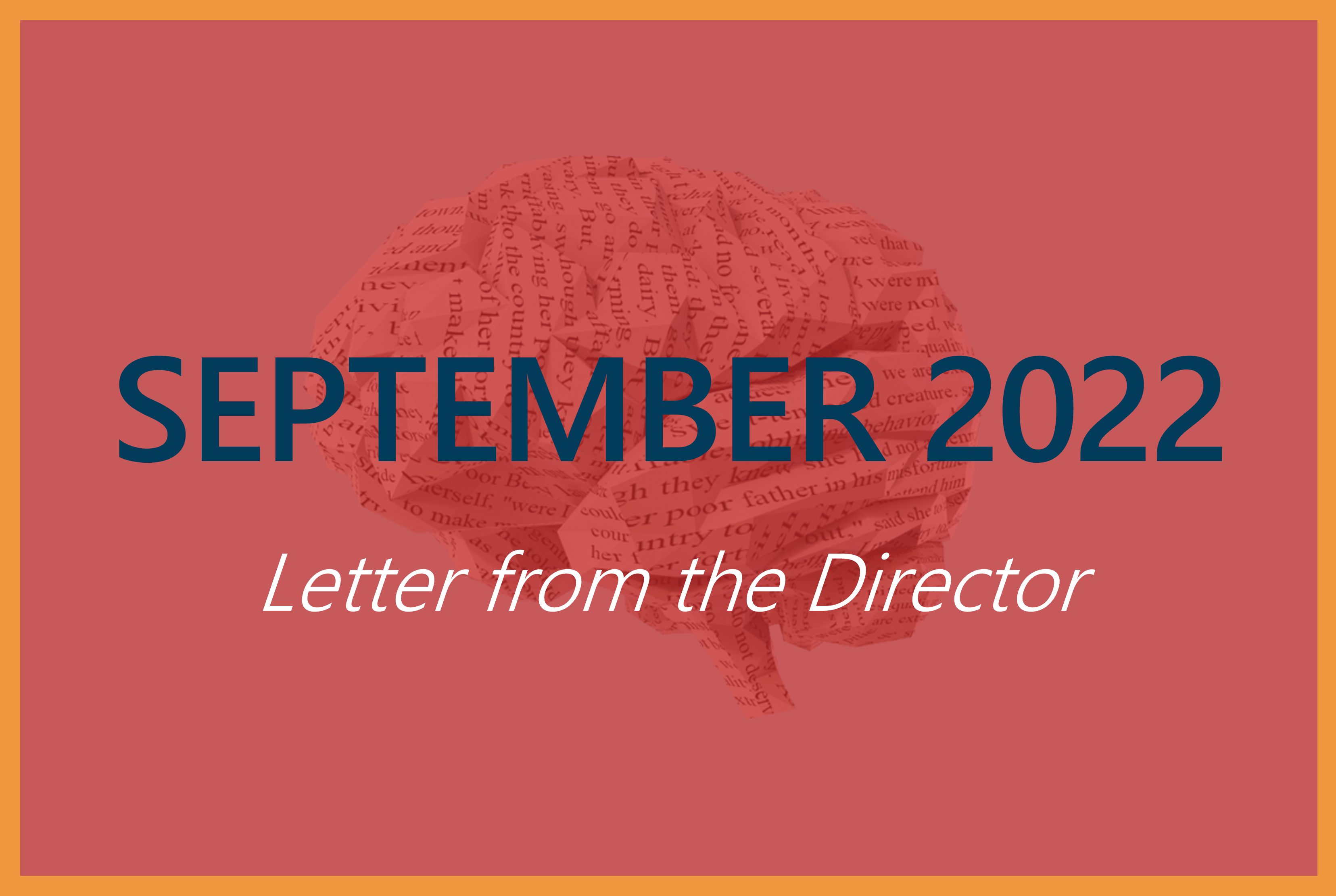 September 2022 Letter from the Director