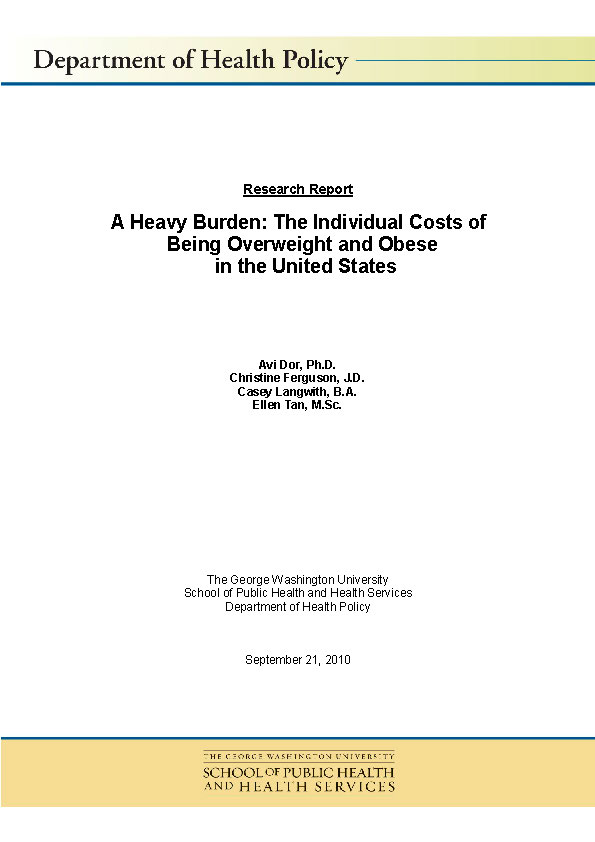 Research Report – A Heavy Burden cover