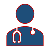 Icon - Surgeon with stethoscope