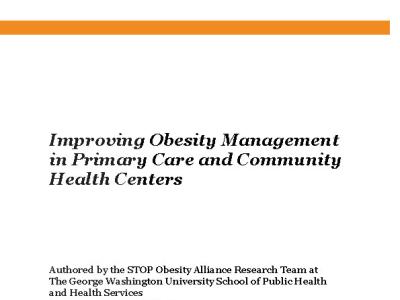 Improving Obesity Management in Primary Care and Community Health Centers cover